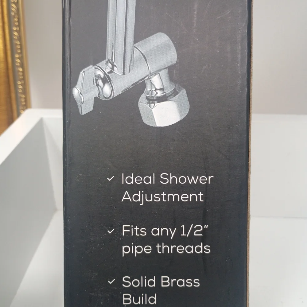 Black Metal Towel Bar Rod - Single Arm